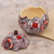 Gourd decorative box, 'Redbird's Song' - Red Birds and Flowers Hand Carved Gourd Decorative Box (image 2b) thumbail