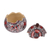 Gourd decorative box, 'Redbird's Song' - Red Birds and Flowers Hand Carved Gourd Decorative Box (image 2f) thumbail