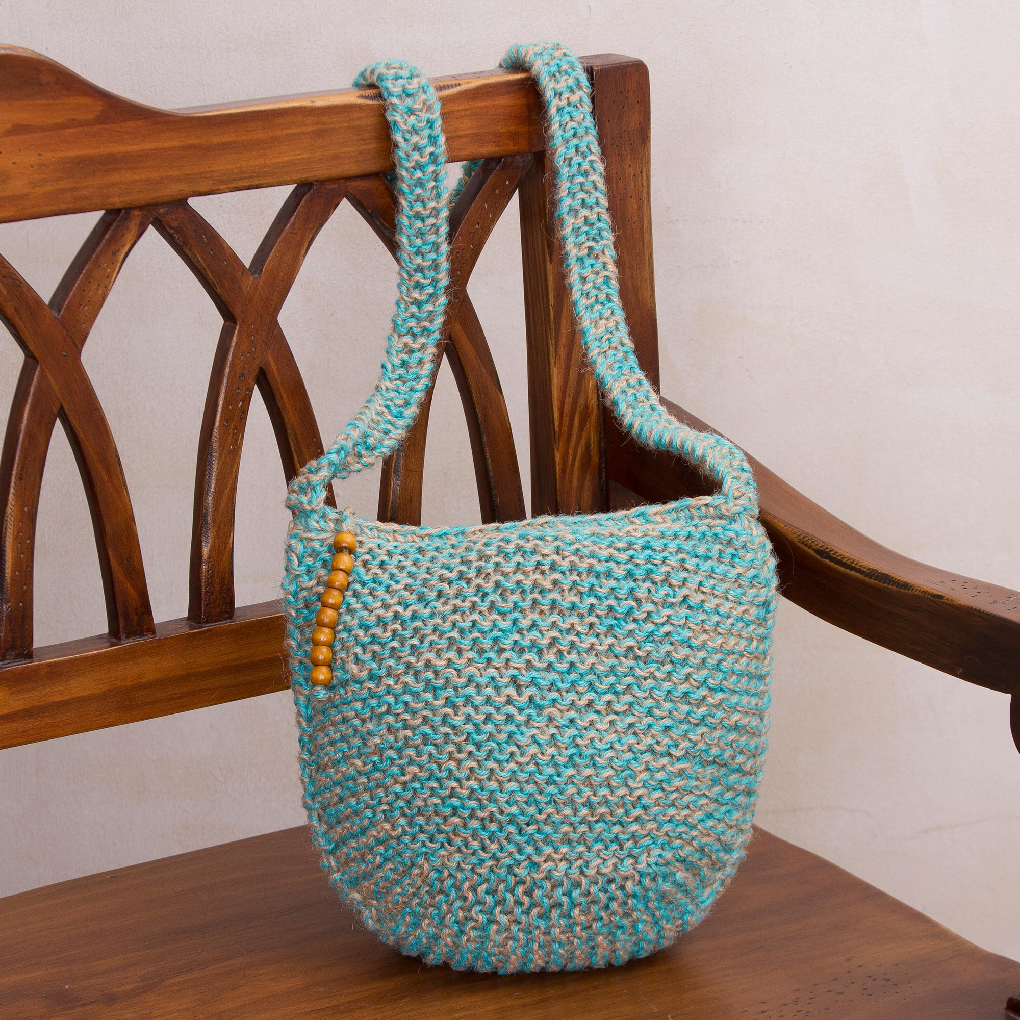 knitted sling bag