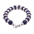 Lapis lazuli beaded bracelet, 'Passion of Peru in Blue' - Peruvian Lapis Lazuli and Sterling Silver Beaded Bracelet