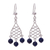 Ohrhänger aus Lapislazuli-Perlen - Ohrhänger aus peruanischem Lapislazuli und Sterlingsilber