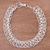 Sterling silver link bracelet, 'Peruvian Rings' - Peruvian Sterling Silver Interlocking Ring Link Bracelet