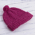 Alpaca blend hat, 'Attractive Magenta' - Knit Alpaca Blend Boucle Hat in Magenta from Peru (image 2c) thumbail