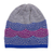 Reversible 100% alpaca hat, 'Quechua Style' - Reversible 100% Alpaca Hat in Royal Blue from Peru (image 2a) thumbail