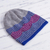 Reversible 100% alpaca hat, 'Quechua Style' - Reversible 100% Alpaca Hat in Royal Blue from Peru (image 2b) thumbail