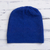Reversible 100% alpaca hat, 'Quechua Style' - Reversible 100% Alpaca Hat in Royal Blue from Peru (image 2c) thumbail