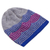Reversible 100% alpaca hat, 'Quechua Style' - Reversible 100% Alpaca Hat in Royal Blue from Peru (image 2d) thumbail