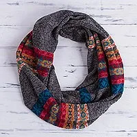 Featured review for 100% alpaca neck warmer, Multicolored Inca