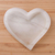 Huamanga stone catchall, 'Strong Heart' - Hand Sculpted White Alabaster Heart-Shaped Catchall (image 2b) thumbail