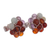 Agate cluster earrings, 'Andean Garden' - Agate Bead Cluster Flower and Sterling Silver Earrings