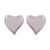 Sterling silver stud earrings, 'Freeform Love' - Handcrafted Sterling Silver Heart-Shaped Stud Earrings
