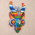 Ceramic mask, 'Rainbow Demon' - Handcrafted Ceramic Mask (image 2b) thumbail