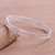 Sterling silver filigree bangle bracelet, 'Elegant Arcs' - Handcrafted Sterling Silver Filigree Waves Bangle Bracelet (image 2b) thumbail
