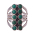 Chrysocolla cocktail ring, 'Spirited Symmetry' - Peruvian Artisan Crafted Sterling Silver and Gemstone Ring (image 2c) thumbail