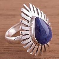 Featured review for Sodalite cocktail ring, Drop of Grandeur