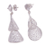 Sterling silver dangle earrings, 'Dewdrop Cascade' - Sterling Silver Openwork Double Teardrop Dangle Earrings (image 2d) thumbail