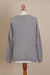 100% baby alpaca sweater, 'Weekend Delight' - Grey 100% Baby Alpaca Pullover Sweater from Peru (image 2f) thumbail