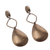 Bronze plated dangle earrings, 'Bronze Desire' - Artisan Crafted Long Dangle Earrings with a Textured Finish (image 2c) thumbail