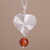 Carnelian pendant necklace, 'Heart Aflame' - Heart-Shaped Carnelian Pendant Necklace from Peru thumbail