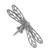 Anillo de cóctel de plata de ley - Anillo de cóctel de plata de ley con libélula de Perú