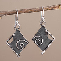 Featured review for Sterling silver dangle earrings, Freeform Beauty