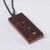 Reversible wood pendant necklace, 'Glimpses' - Reversible Rectangular Recycled Wood Modern Pendant Necklace (image 2c) thumbail