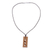 Reversible wood pendant necklace, 'Glimpses' - Reversible Rectangular Recycled Wood Modern Pendant Necklace (image 2e) thumbail