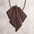 Wood pendant necklace, 'Autumnal Reverie' - Peruvian Reclaimed Wood Pendant and Cord Necklace thumbail
