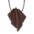 Wood pendant necklace, 'Autumnal Reverie' - Peruvian Reclaimed Wood Pendant and Cord Necklace (image 2a) thumbail