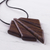 Wood pendant necklace, 'Autumnal Reverie' - Peruvian Reclaimed Wood Pendant and Cord Necklace (image 2b) thumbail