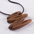 Wood pendant necklace, 'Leaning Abstract' - Handcrafted Wood Pendant Necklace from Peru (image 2b) thumbail