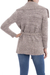 Alpaca blend sweater jacket, 'Frothed Cocoa' - Light Brown Alpaca Blend Long-Sleeve Buttoned Sweater Jacket (image 2d) thumbail