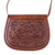 Leather sling, 'Lovely Tulips' - Adjustable Floral Leather Sling Handbag from Peru (image 2c) thumbail