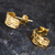Gold plated sterling silver half-hoop earrings, 'Sidereal Beauty' - Gold Plated Sterling Silver Half-Hoop Earrings from Peru (image 2b) thumbail