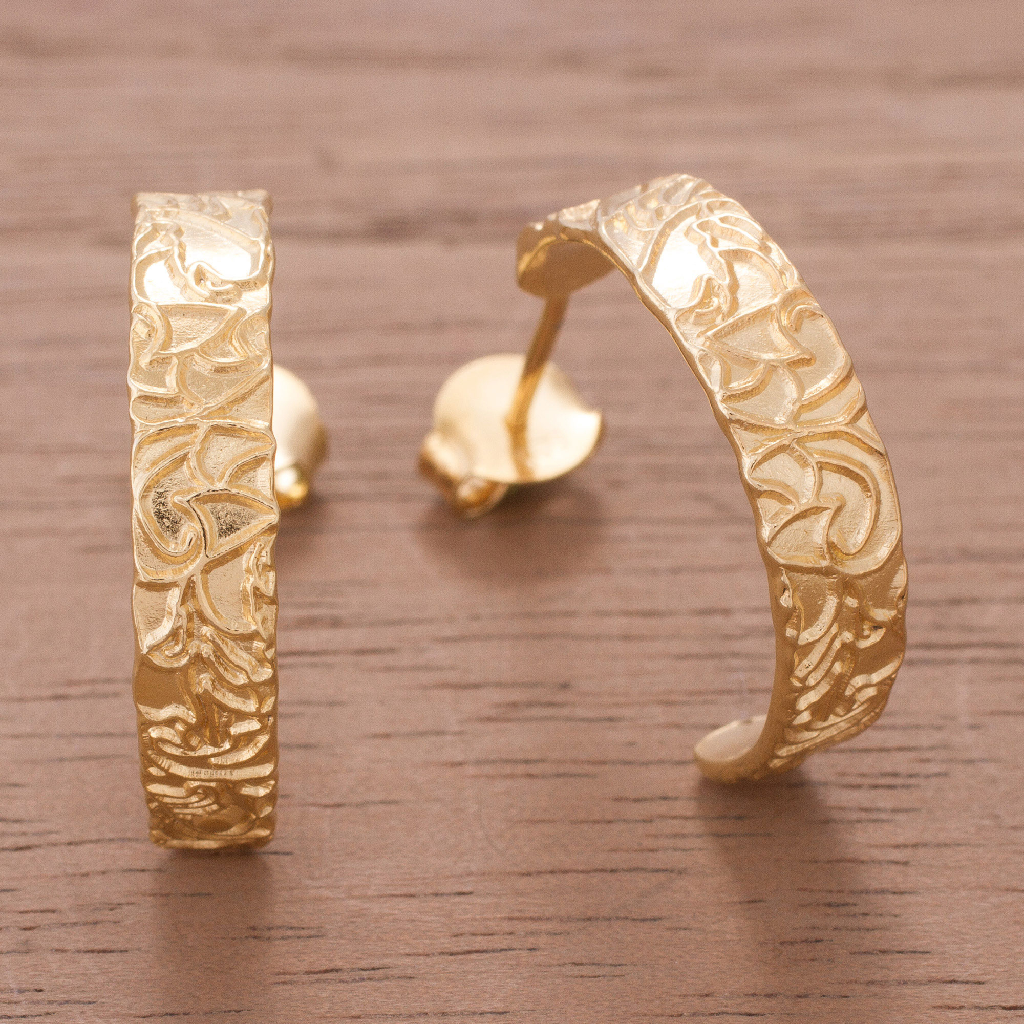 18k Gold Plated Sterling Silver Half 