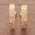 Gold plated sterling silver half-hoop earrings, 'Golden Fantasy' - 18k Gold Plated Sterling Silver Half-Hoop Earrings from Peru (image 2b) thumbail