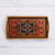 Reverse painted glass tray, 'Floral Connection' - Floral Motif Reverse Painted Glass Tray from Peru (image 2b) thumbail