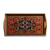 Reverse painted glass tray, 'Floral Connection' - Floral Motif Reverse Painted Glass Tray from Peru (image 2c) thumbail