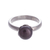 Cultured pearl cocktail ring, 'Black Nascent Flower' - Cultured Pearl Cocktail Ring in Black from Peru thumbail
