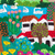 Cotton blend applique wall hanging, 'Flowers in the Valley' - Cotton Blend Flower-Filled Valley Applique Wall Hanging (image 2b) thumbail
