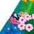Cotton blend applique wall hanging, 'Flowers in the Valley' - Cotton Blend Flower-Filled Valley Applique Wall Hanging (image 2d) thumbail