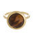 Gold plated tiger's eye single stone ring, 'Magic Pulse' - Gold-Plated Tiger's Eye Single Stone Ring from Peru thumbail