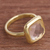 Gold plated quartz single stone ring, 'Beautiful Soul' - Square Gold Plated Sodalite Single Stone Ring from Peru (image 2b) thumbail