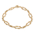 Gold plated sterling silver link bracelet, 'Intertwined Links' - 18k Gold Plated Silver Link Bracelet from Peru thumbail