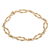 Gold plated sterling silver link bracelet, 'Intertwined Links' - 18k Gold Plated Silver Link Bracelet from Peru (image 2c) thumbail