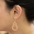 Gold plated filigree dangle earrings, 'Looped in Gold' - Gold-Plated Sterling Silver Filigree Circles Dangle Earrings (image 2d) thumbail