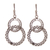 Sterling silver filigree dangle earrings, 'Looped in Antique' - Oxidized Sterling Silver Filigree Circles Dangle Earrings thumbail