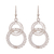 Sterling silver filigree dangle earrings, 'Gleaming Loops' - Gleaming Sterling Silver Filigree Circles Dangle Earrings thumbail