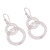 Sterling silver filigree dangle earrings, 'Gleaming Loops' - Gleaming Sterling Silver Filigree Circles Dangle Earrings (image 2c) thumbail