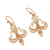 Gold plated sterling silver filigree dangle earrings, 'Elaborate Cross in Gold' - Gold Plated Sterling Silver Filigree Cross Dangle Earrings (image 2c) thumbail